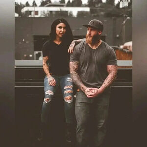 Jasper Keys The Grim V Neck Tee in Grey Medium NWT